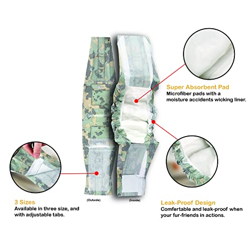 Image of COCOYO Disposable Male Dog Wraps, Medium Size, 84 Count, Super Absorbent, Breathable, Wetness Indicator