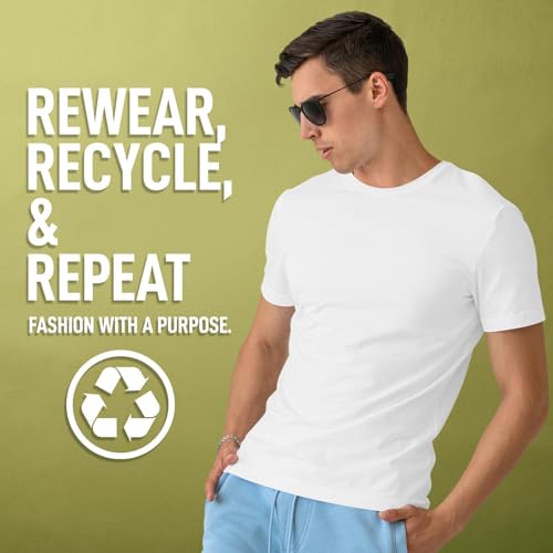 Image of CreativiT Unisex Plain Casual Half Sleeve Round Neck T-Shirt | 100% Recycled Cotton Rich T-Shirt Pack of 1