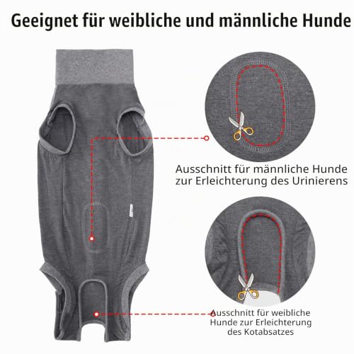 Heywean Hunde-Genesungsanzug – Anzug für Frauen und Männer zur Erholung nach Kastrationsoperationen