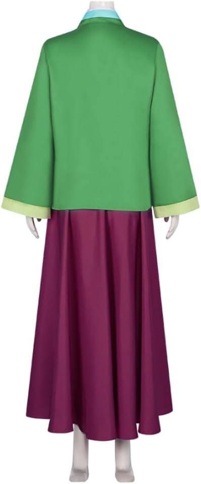 Anime Cosplay Costume Dress Uniform Outfit Green Kimono Full Set for Women