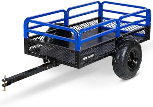 BILT HARD Heavy Duty 1500 lbs Capacity ATV Dump Cart, 11 Cu.Ft To...