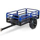 BILT HARD Heavy Duty 1500 lbs Capacity ATV Dump Cart, 11 Cu.Ft Tow Behind Garden Trailer, Pull Behind Yard Dump Trailer for Mowers, Tractor, ATVs