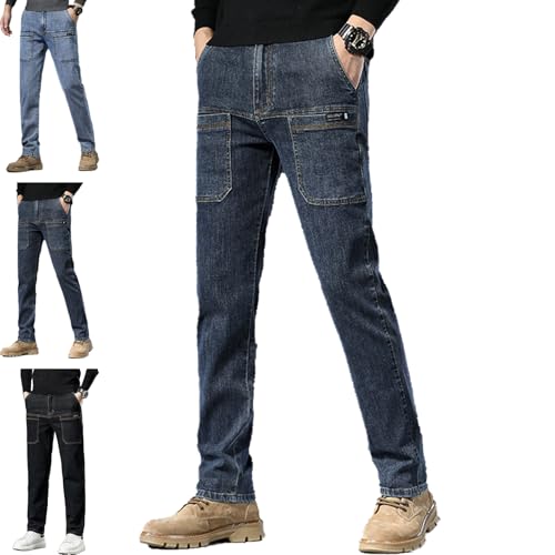 Mecutie Jeans, Mecutie Jeans Men, Mecutie - High Stretch Multi-Pocket Durable Cargo Pants, Motorcycle Jeans for Men