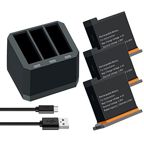 Cargador USB portátil y batería para dji Osmo Action de 1300mAh