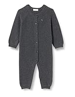 Noppies Baby Unisex Baby Playsuit Monrovia Long Sleeve Overalls, Dark Grey melange-C238, 44