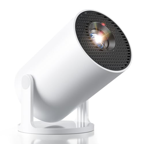 [App intégrée & Auto Keystone] Vidéoprojecteur 4K Supporte 20000 Lumens 2025 Mini Projecteur Portable avec Android TV WiFi 6 Bluetooth 5.4 Rotation 180° pour HDMI/USB/TV Stick/Smartphone/Laptop