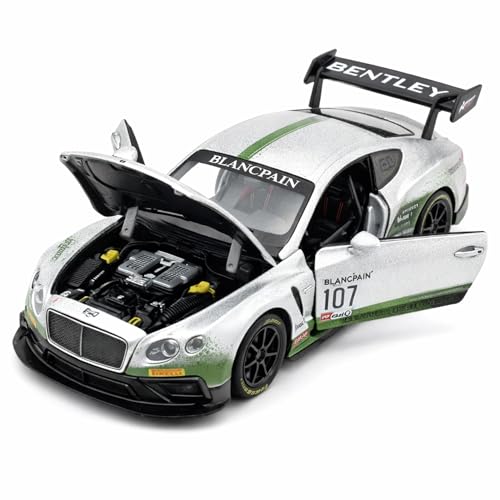 Image of Wizplex RMZ Hobby Bentley Continental GT3 Die-Cast Car 1:32 Scale Model Race Car Pull Back Toy Vehicle for Collectors