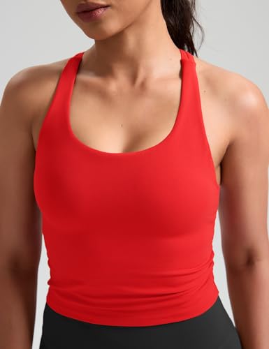 Image of HeyNuts Longline Zeal Bras Medium Impact Wirefree Sports Bras Workout Crop Tank Tops with Removable Pads, A-D Cups
