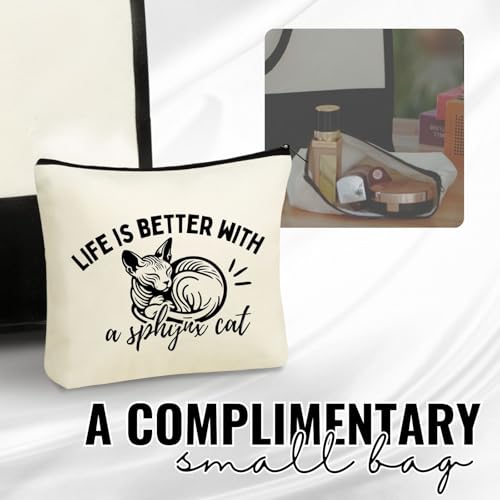 Bolsa Tote de lona con gran capacidad InnoBeta Sphynx Cat Gifts miniatura 4