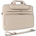 DOMISO Laptoptasche 15.6-16 Zoll Wasserdicht Laptop Tasche Aktentasche Schultertasche Notebooktasche für 15.6" IdeaPad ThinkPad/HP Pavilion ENVY/Dell XPS / 16" Macbook Pro/Asus, Beige