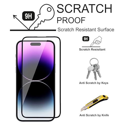 Image of DPJ Tempered Glass for iPhone 14 Pro Max (6.7 Inch) With Installation Kit | Military-Grade Gorilla Screen Protector | Edge to Edge Coverage |9H Hardness |Bubble-Free | Case Friendly | [Pack of 1]