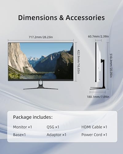 KTC 32 Inch 2K Computer Monitor, QHD (2560 x 1440) 120Hz Monitor with IPS Panel, Adaptive Sync, HDR10, HDMI/DP, Tilt Adjustable, VESA Compatible, Eye Care PC Monitor for Office Gaming, White - Image 8