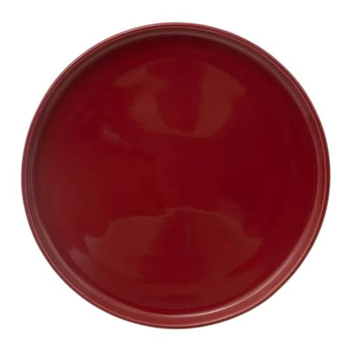 Secret de Gourmet - Lot de 6 Assiettes Plates Marie 26cm Rouge Grenat