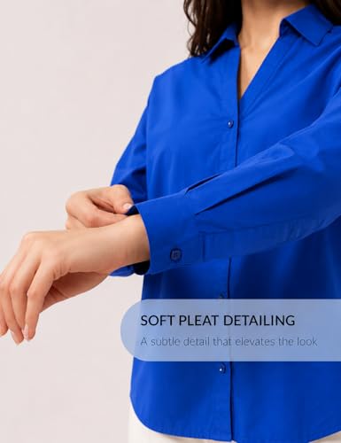 Image of FYLTR Women's Oversized Solid Shirt - 100% Cotton | Full Sleeve | Oversized Fit | Shirts for Women