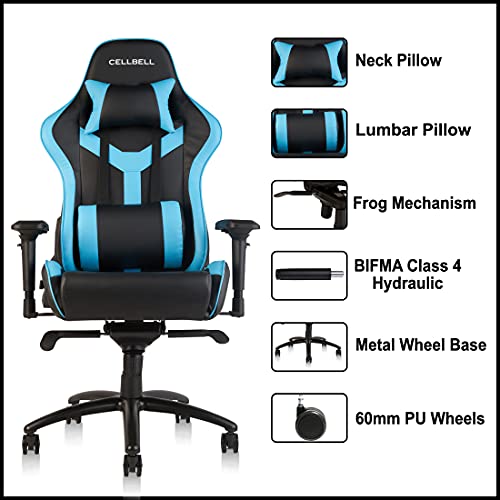 Image of CELLBELL GC06 Transformer X-Series High Back Gaming Chair with 3 Years of Warranty [Blue-Black]