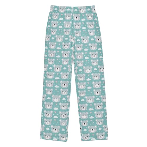 Cute Koala Long Pajama Pants Elastic Waist PJ Bottoms with Pockets S A1134652