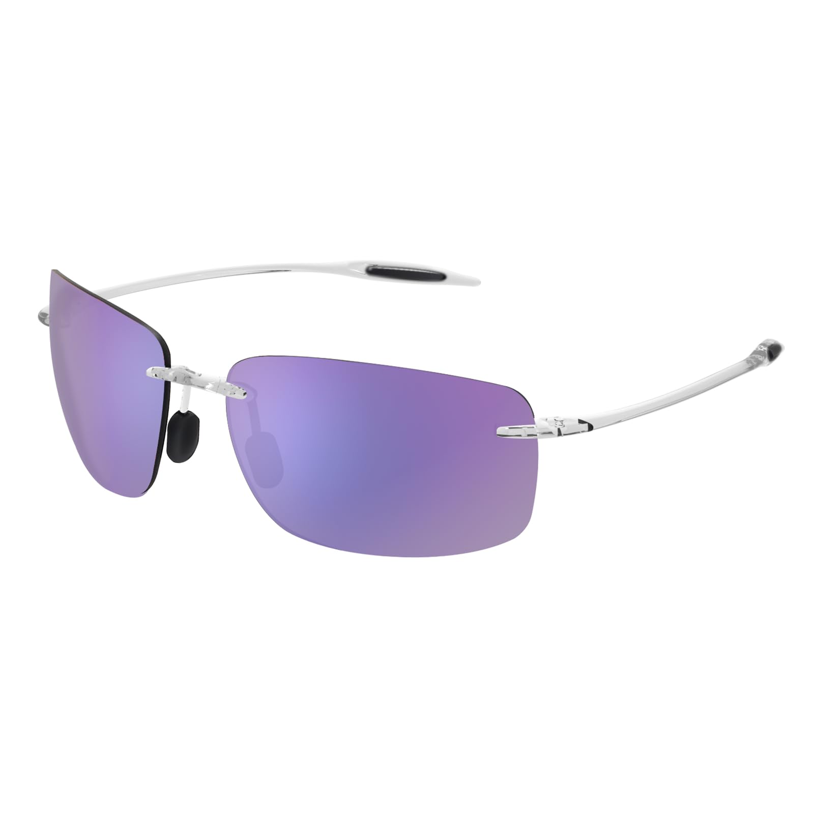 JULI Sports Sunglasses for Men Women Tr90 Rimless Frame for Running Fishing Golf Surf Driving MJ8009