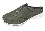 MizHome Men's Open Back Sneaker Clogs Knit Mules Shoes Lightweight Breathable Slippers Olive Green 1