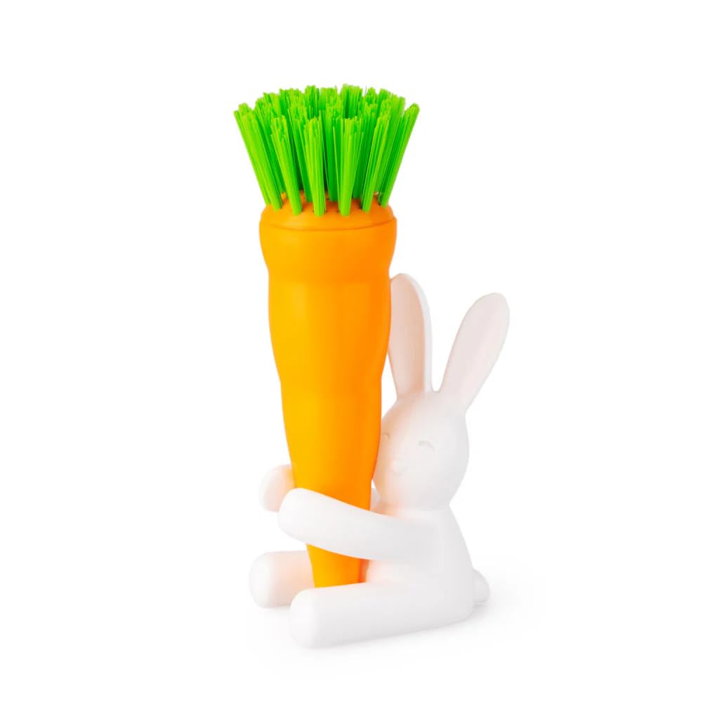 Balvi Dish brush Bunny Brush is carrot shaped and its base is rabbit shaped For dishes, pots, pans an