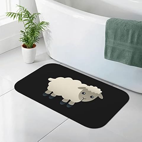 AXETVSOK Bath Rug 50 x 80 cm, Sheep Bath Mat for Bathroom,Tub and Shower Cover