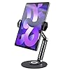pzoz Retail Kiosk iPad Stand, 360°Rotate POS Tablet Stand, Fits 6-12.9″ iPad Mini Pro-Business Supplies Swivel Tablet Holder for Store Cash Register Office Reception Kitchen Desktop Display