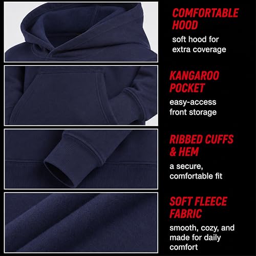 New Balance Boys Soft Fleece Pullover Hoodie with Pocket, Athletic 8-20 - image 4