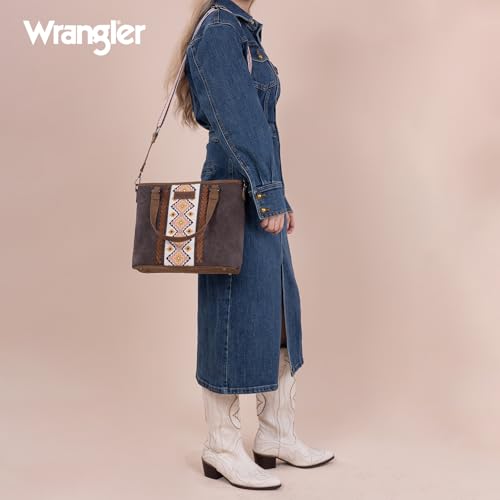 Image of Montana West X Wrangler Tote Bag for Women Western Purses with Detachable Strap Medium Satchel Handbags | with Crossbody Strap