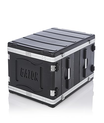 Gator Cases 16U Rack Case mit Gummi-Stoßdämpfern an jeder Ecke, schwarz (G-SHOCK-16L)