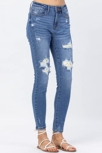Judy Blue Women's High Waist Lemon Patch Skinny Jeans3