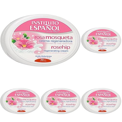INSTITUTO ESPAÑOL Crema rosa mosqueta corporal regeneradora, formato viaje, 30 ml (Paquete de 5)