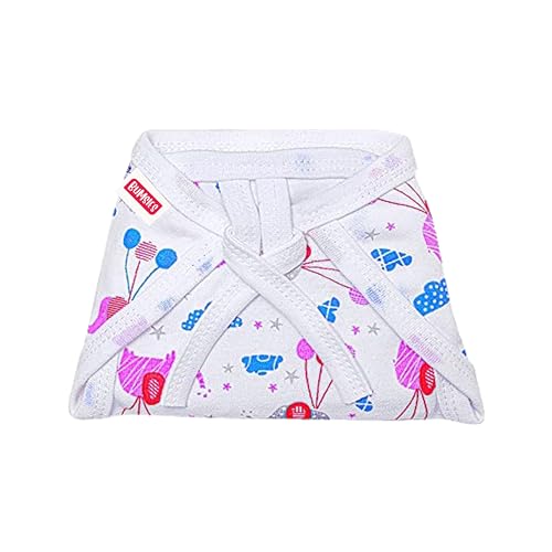 Image of Washable Reusable Cotton Hosiery U-Shape Tie up Nappies /Langot for New Born Baby | Soft, Skin-Friendly & Eco-Friendly | 0-3 Months - Pack of 10, White Printed