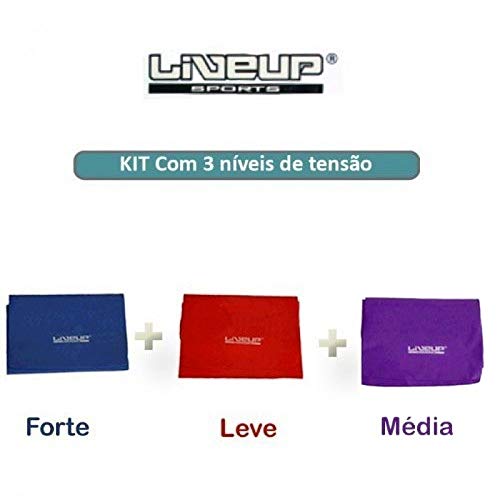 KIT 3 FAIXA ELASTICA LEVE, MÉDIA, FORTE - LIVEUP