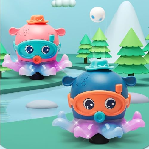 Image of ToyBharat Baby Musical Octopus Ball Blowing Toy for Kids | Interactive Dancing Octopus with Music and LED Light-Up Mechanism | Mecanum Wheels Toy | Tummy Time Toy for Babies, Kids, and Toddlers