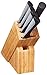 Kai Luna Knife Block Set, 6 Piece Kitchen Knives Set with Black Handles, Japanese Style Cutlery, Includes Chef, Utility, Paring, and Citrus Knives plus Honing and Sharpening Steel