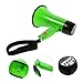 Mikikit Loud Megaphone Speaker 25w Rechargeable Flashlight 240s Recording Versatile for Outdoor Security Cheerleading