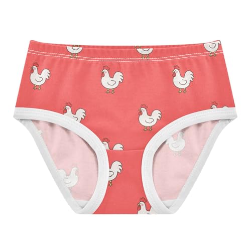 Girls' Underwear Cute Bird Chicken Red Toddle Brief Panties 2301480