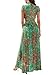 Floerns Women's 2 Piece Boho Twist Front Top and High Split Maxi Skirt Set Aqua Green M