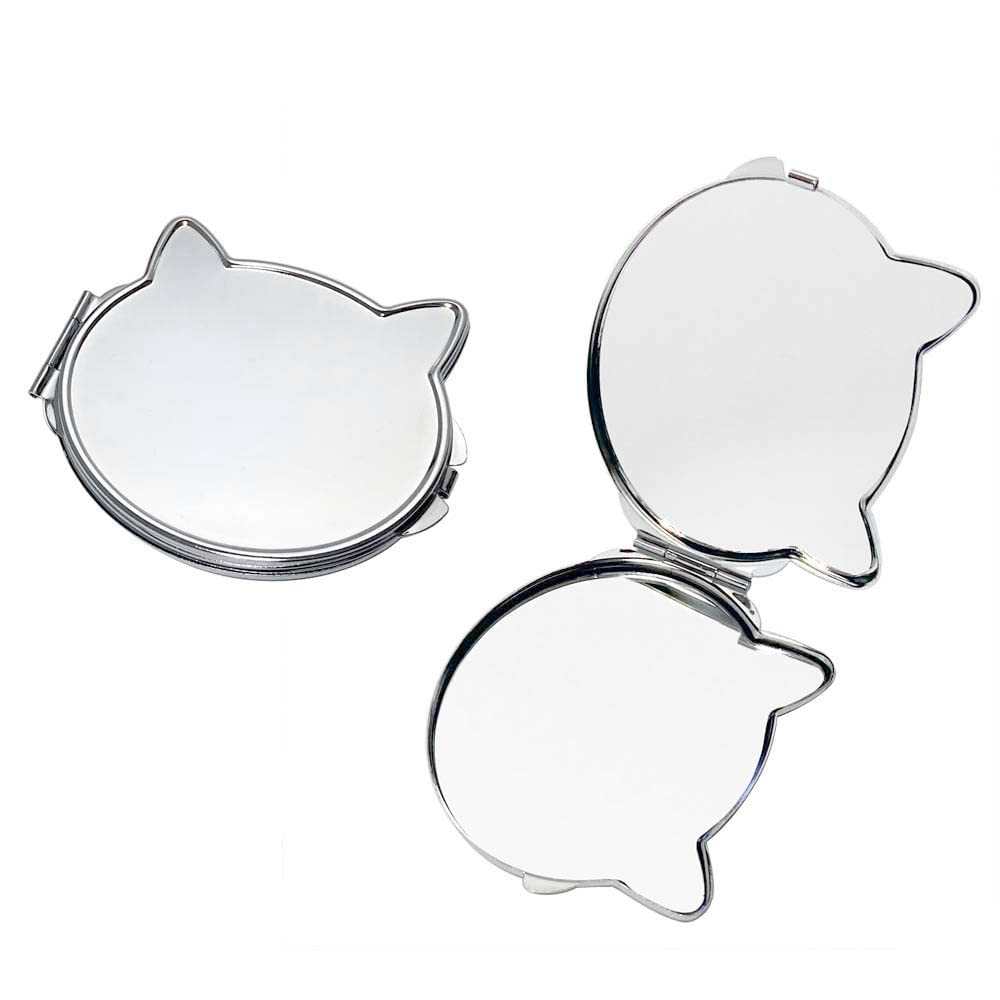 Amazon.co.jp: コンパクトミラー ねこ型 折りたたみ 片面拡大鏡