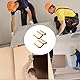 2PCS Plattenträger mit Tragegriff (zwei-Komponenten Griff für sicheren Halt, Paarweise) Board Lifter Eisen Gipskartonplatten Gripper Panel Carrier Plattengreifer für Handlich Transport
