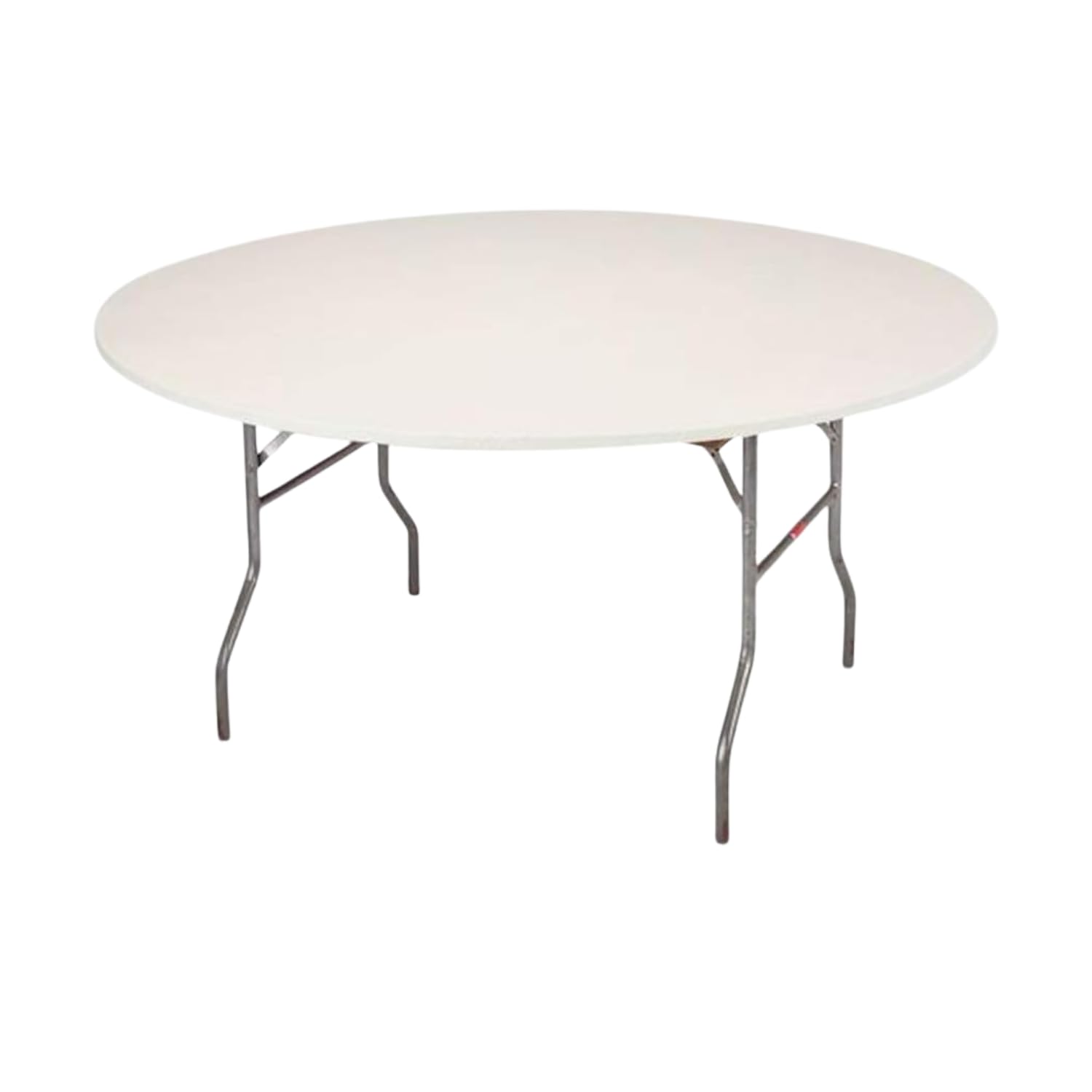 Kwik-Covers 60" Round Fitted Plastic Table Covers, Bundle of 5 (White)
