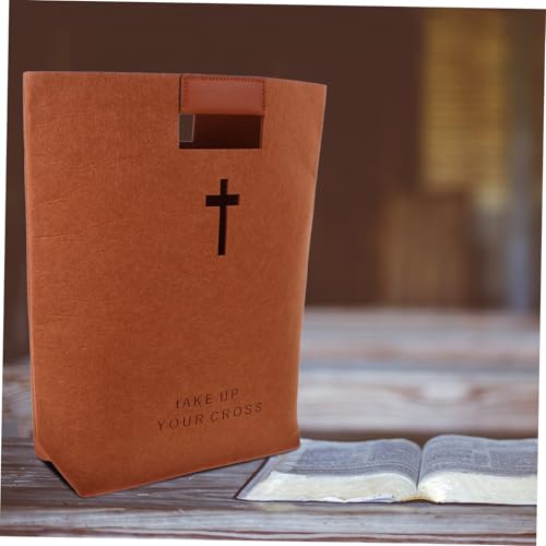 Capacity Felt Bible Bag Hollow Cross Design Versatile Tote Organizer for Church School Travel and Daily Use Stylish and Scratch-resistant Bible Carrying Case 6