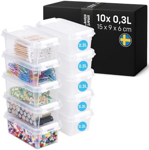 SmartStore cajas de almacenamiento de plástico pequeñas de 0.3L c...