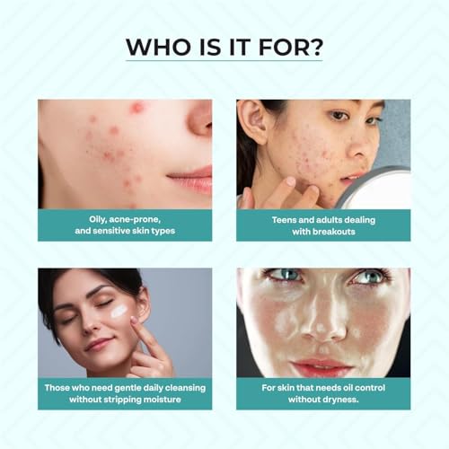 Image of Dr. Sakhiya's Acne & Pimple Face Wash (70ml) 2% Salicylic Acid, Niacinamide Oil-Free, Paraben-Free Dermatologist Formulated Cleanser | Reduces Breakouts & Blackheads