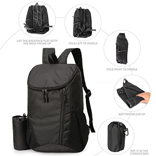 1 pezzo di alpinismo pieghevole zaino con 3