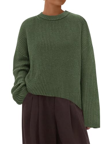 PRETTYGARDEN Long Sleeve Crewneck Fall Oversized...