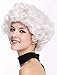 WIG ME UP- 91097-ZA68C Peluca señoras Mujer Carnaval Halloween Blanca, Rizado, Corto,...