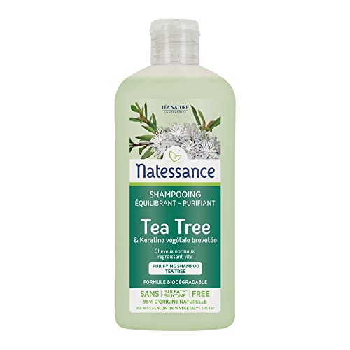 Natessance - Shampooing Purifiant - Tea Tree & Kératine Végétale - Flacon 100% Végétal - 250 ml