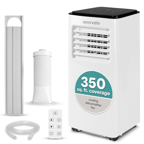 SereneLife 8000 BTU Portable Air Conditioner, Compact 3-in - Detailed View