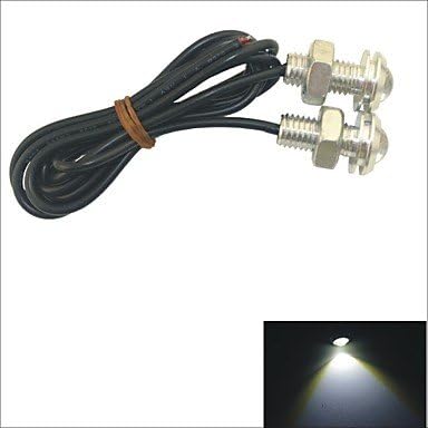 Rayshop - Carking 12V 1.5W 18MM Auto Car LED Eagle Eye DayTime Running Light Reverse Lamp-White Light ( Color : Silver )