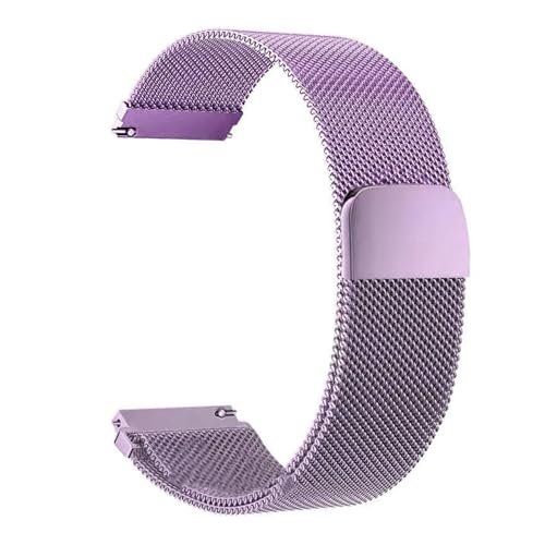Bracelet milanais 20mm lavande anti-irritation pour Samsung Galaxy et Huawei GT